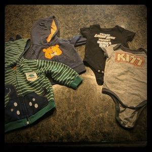 6-9month lot, 2 onesies & 2 sweatshirts